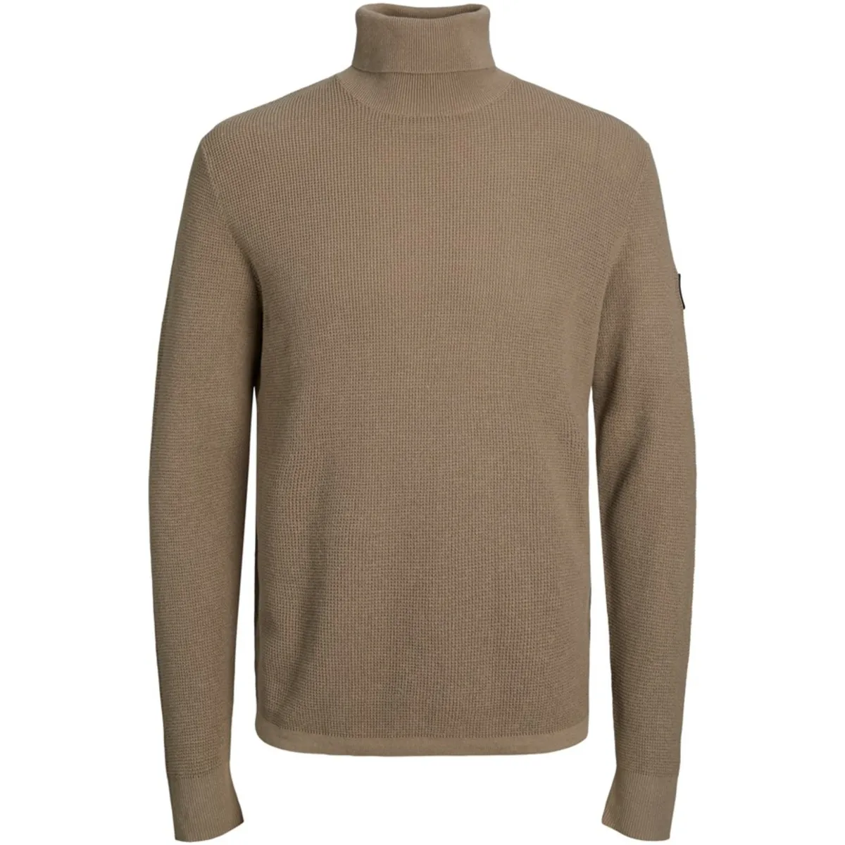 12213642 JCOCLASSIC WAFFLE KNIT ROLL NECK SN DUNE