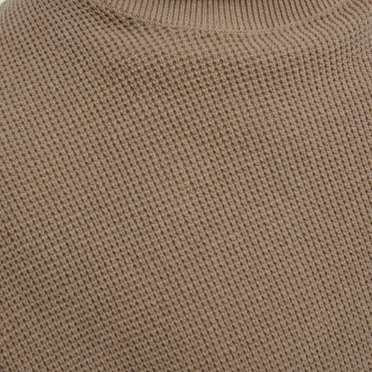 12213642 JCOCLASSIC WAFFLE KNIT ROLL NECK SN DUNE