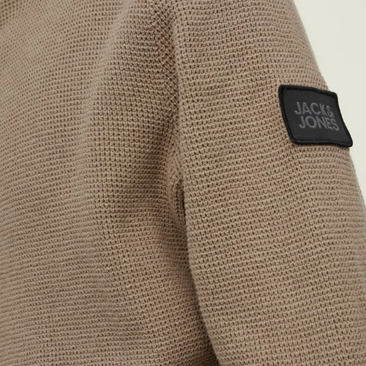 12213642 JCOCLASSIC WAFFLE KNIT ROLL NECK SN DUNE