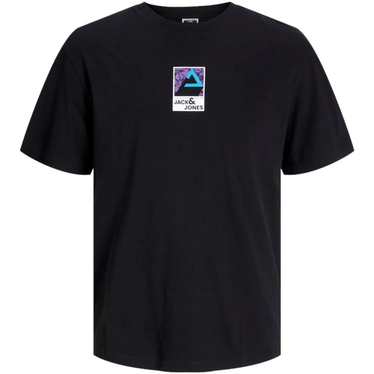 12256682 JCOJJ COLORFUL TEE SS CREW NECK BLACK