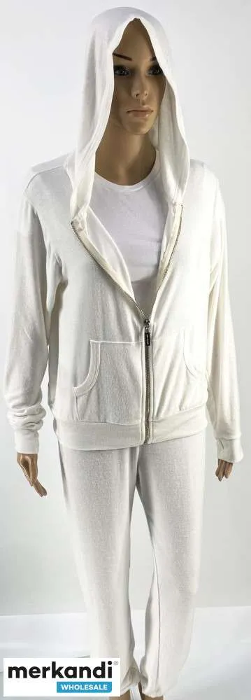 150 piezas Sudadera con capucha para mujer, suéter, manga larga, mezcla de cremallera, blanco, paletas de liquidación al por may