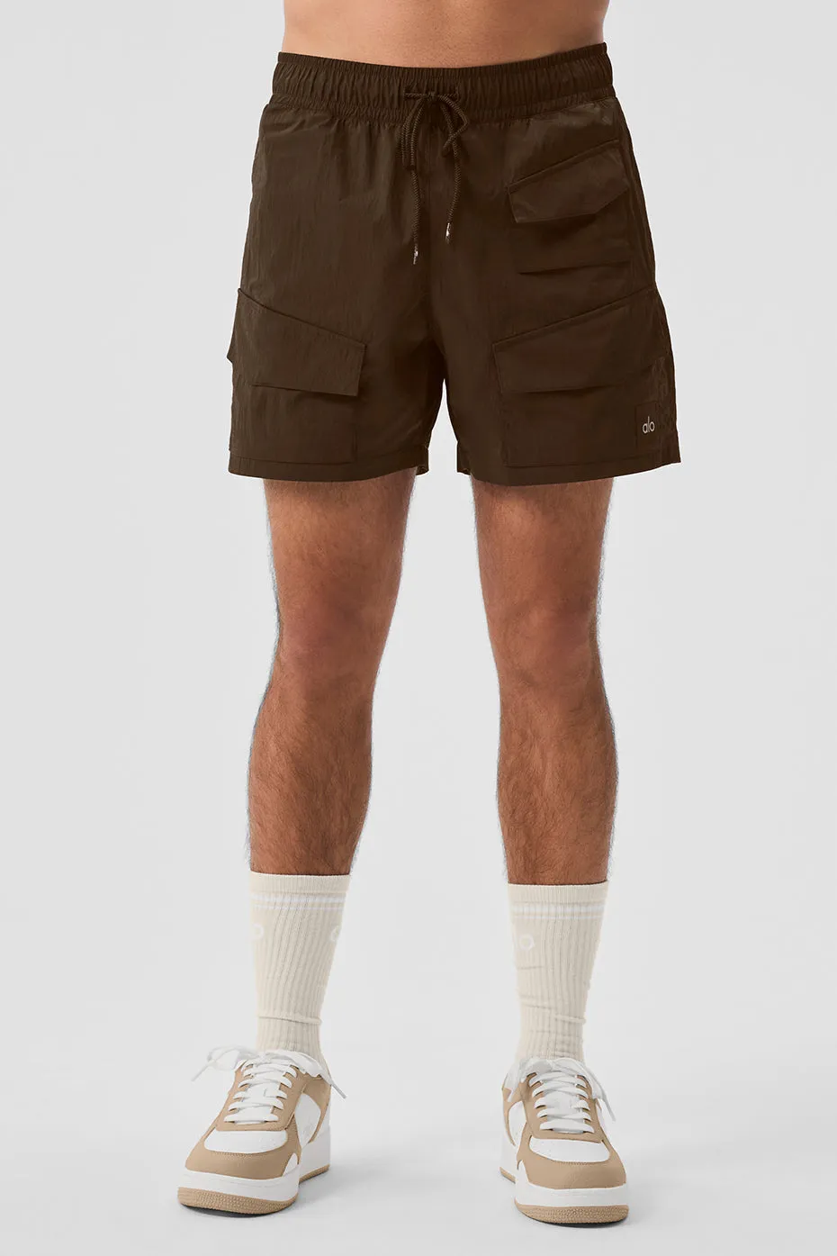 7 CRINKLE NYLON EXCURSION CARGO SHORT  ESPRESSO