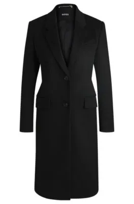 Abrigo slim fit en lana virgen y cashmere