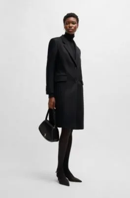 Abrigo slim fit en lana virgen y cashmere