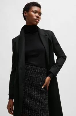 Abrigo slim fit en lana virgen y cashmere