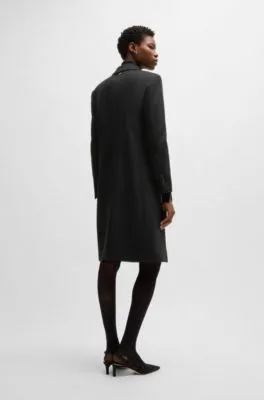 Abrigo slim fit en lana virgen y cashmere