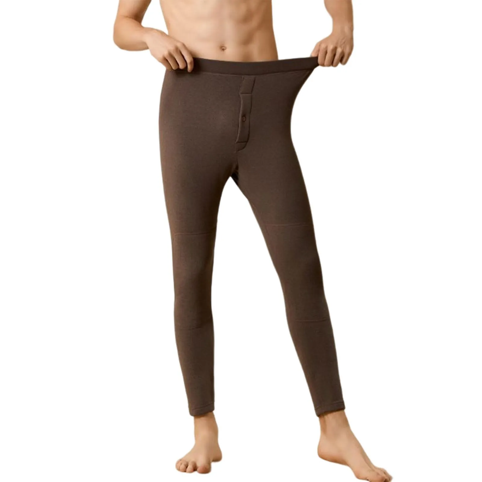 Acolchado engrosado pantalones de otoño Pantalones cálidos de los hombres Suéter de invierno Línea de pantalones Pantalones de f