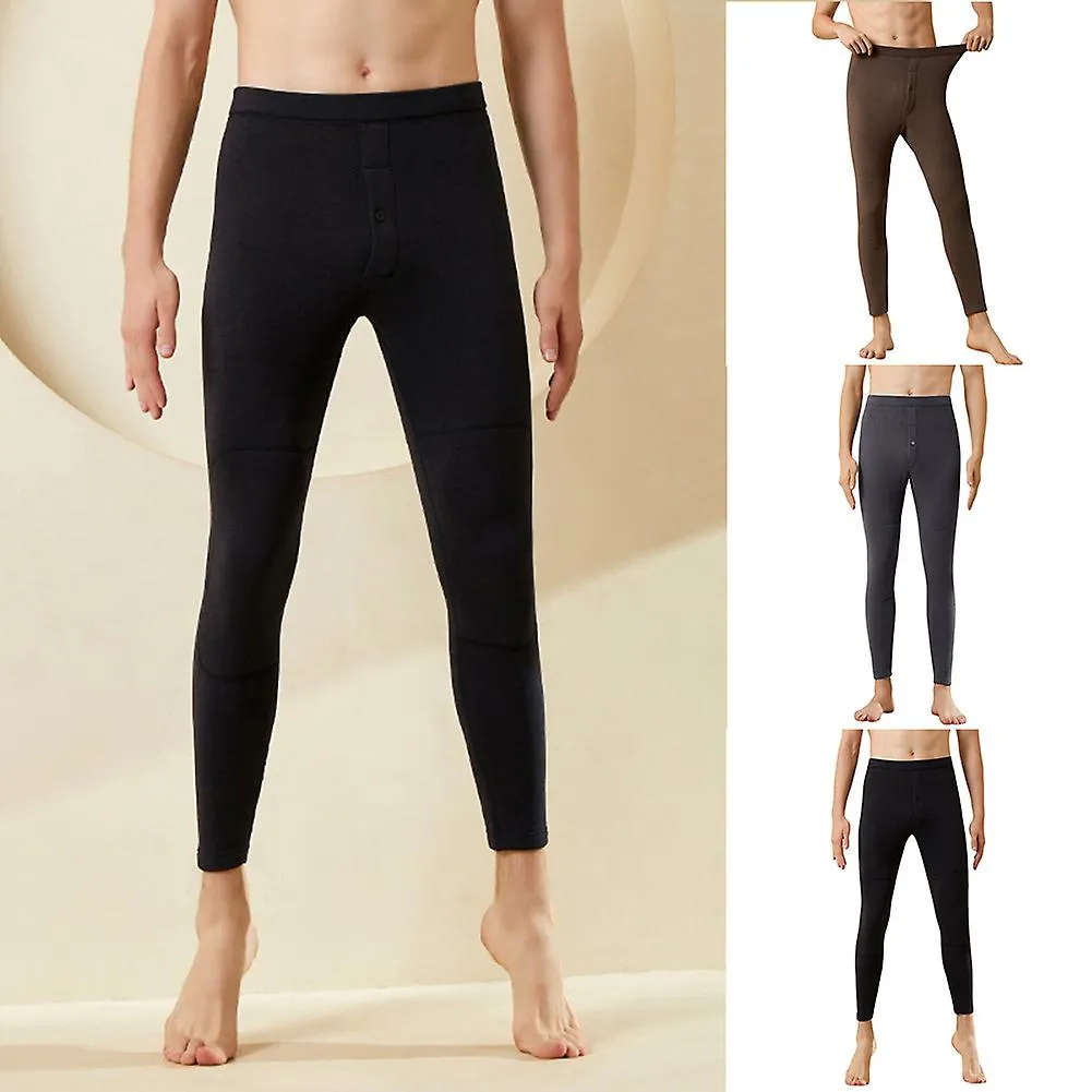 Acolchado engrosado pantalones de otoño Pantalones cálidos de los hombres Suéter de invierno Línea de pantalones Pantalones de f
