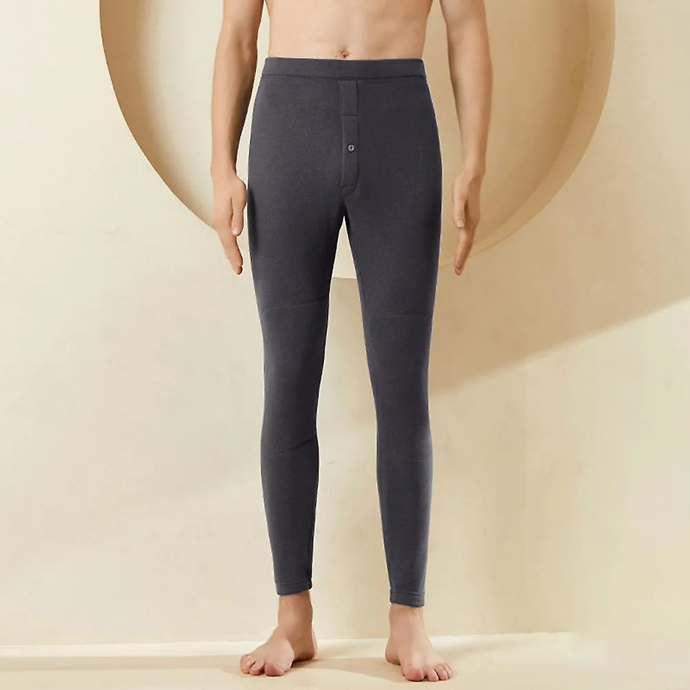 Acolchado engrosado pantalones de otoño Pantalones cálidos de los hombres Suéter de invierno Línea de pantalones Pantalones de f