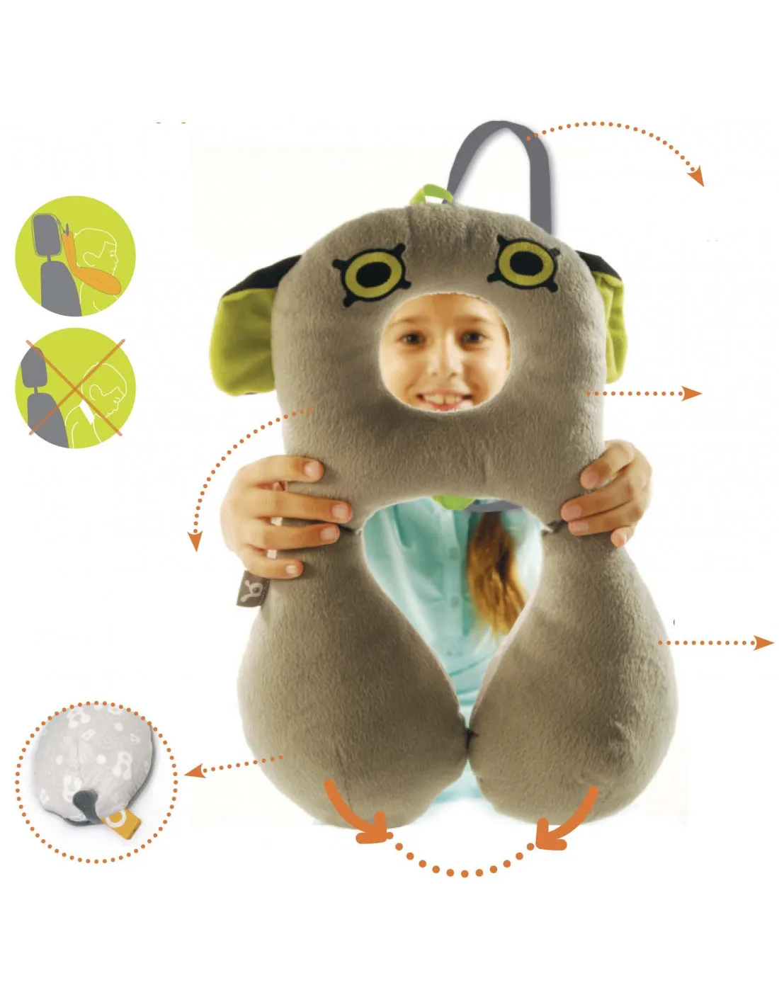 ALMOHADA CERVICAL AMIGOS DE VIAJE 01 AñO POLLITO DE BENBAT