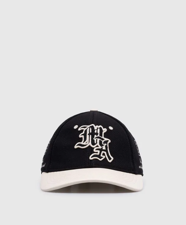 AMIRI Black cap with logo embroidery