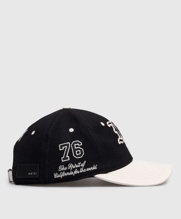 AMIRI Black cap with logo embroidery