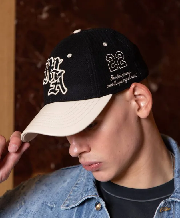 AMIRI Black cap with logo embroidery