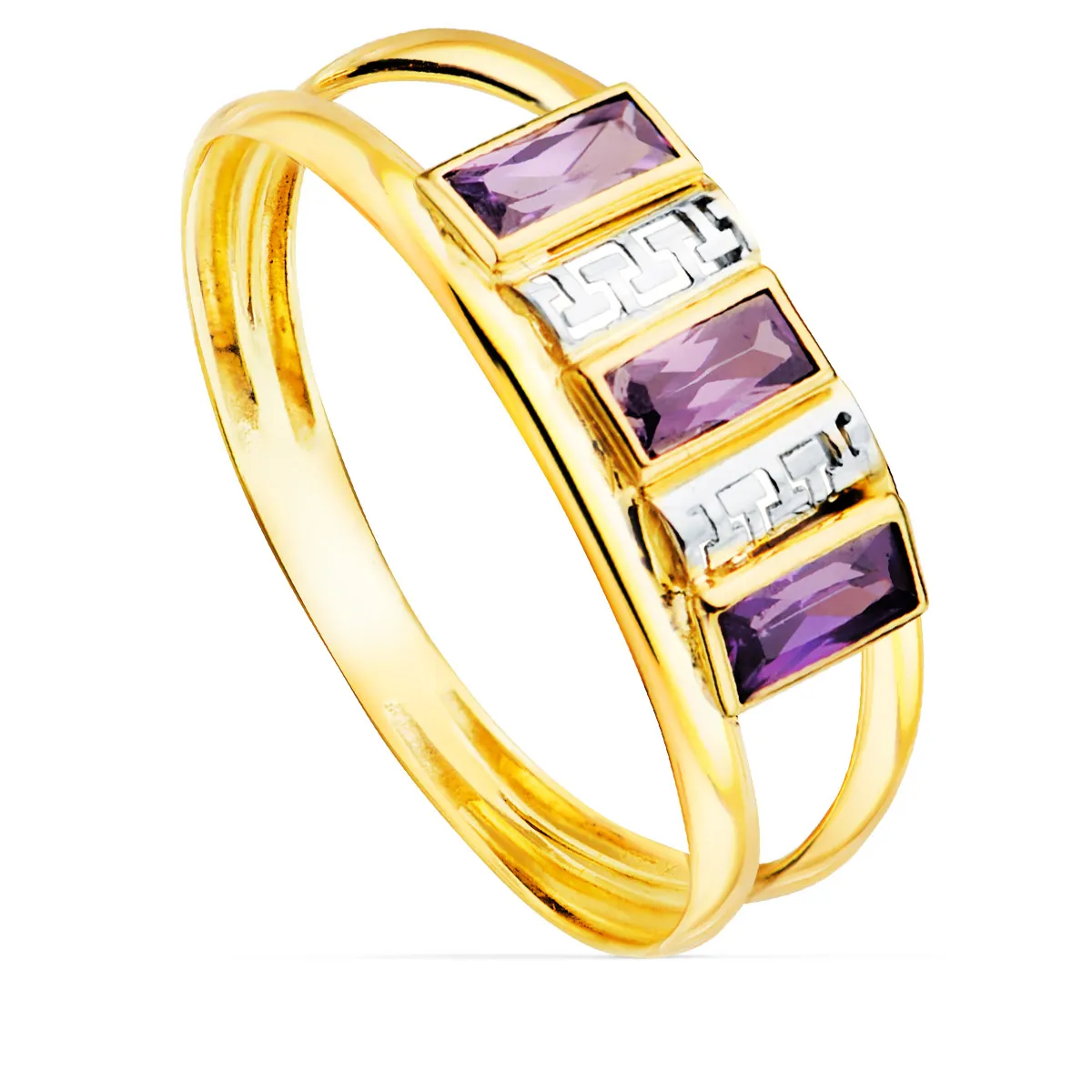 Anillo Oro 9k bicolor