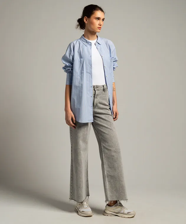 Anine Bing CATHERINE blue striped shirt