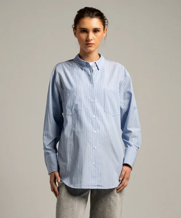 Anine Bing CATHERINE blue striped shirt