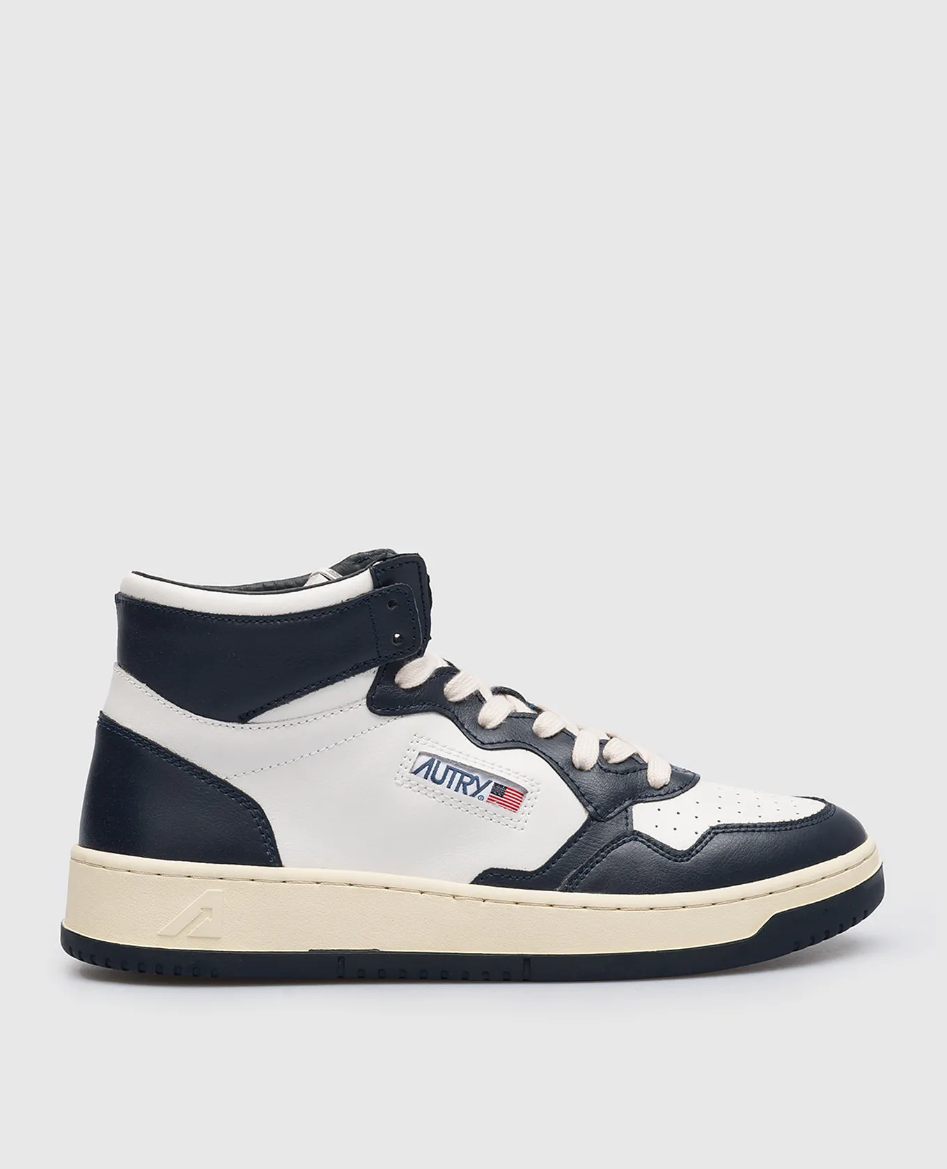 AUTRY BLUE LEATHER HIGHTOPS WITH LOGO