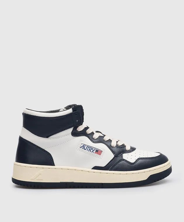AUTRY BLUE LEATHER HIGHTOPS WITH LOGO
