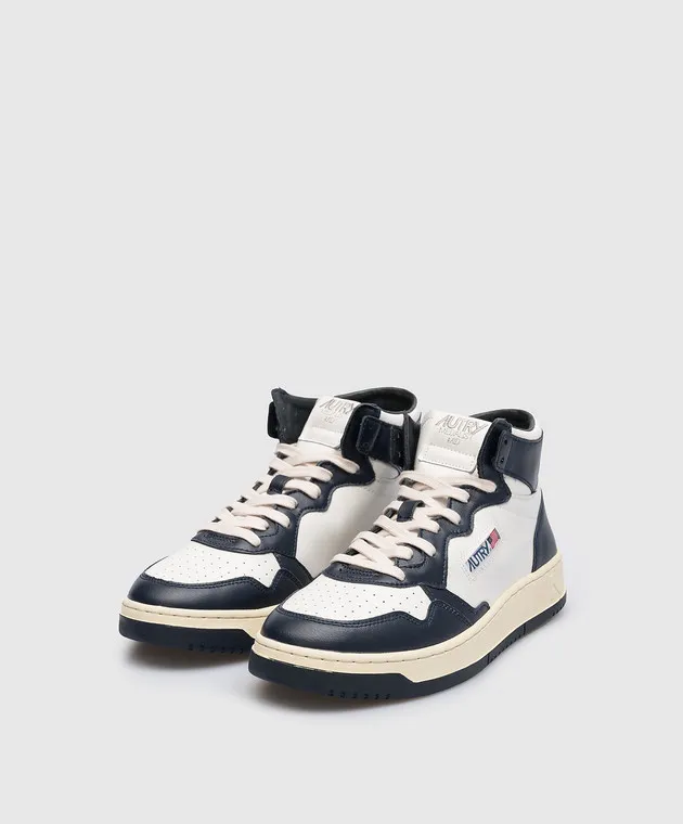 AUTRY BLUE LEATHER HIGHTOPS WITH LOGO