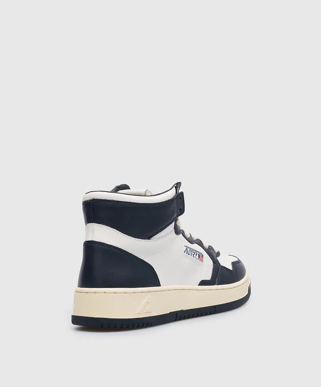 AUTRY BLUE LEATHER HIGHTOPS WITH LOGO