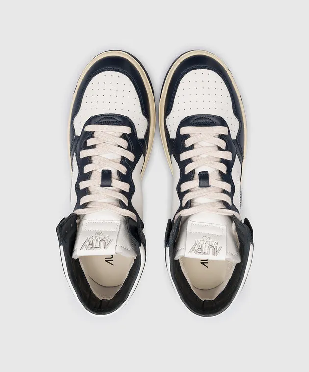 AUTRY BLUE LEATHER HIGHTOPS WITH LOGO