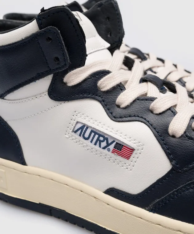 AUTRY BLUE LEATHER HIGHTOPS WITH LOGO
