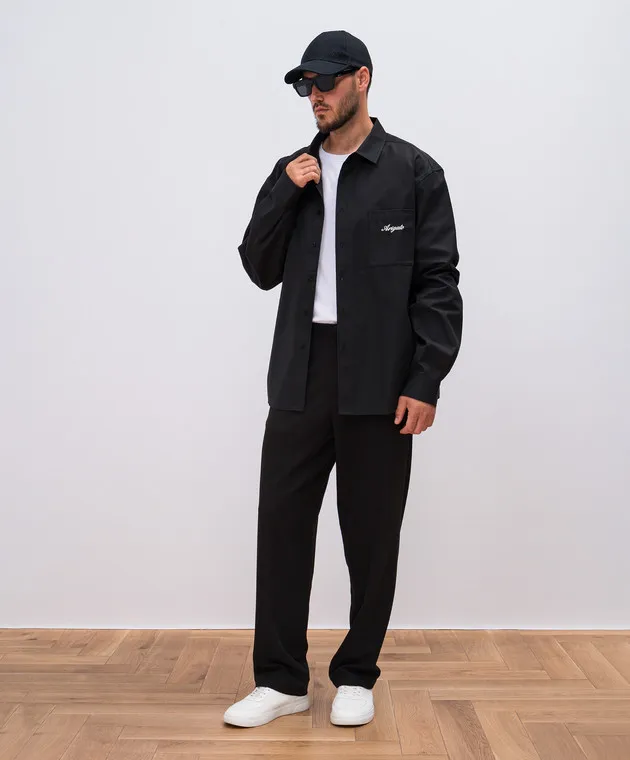 Axel Arigato A black shirt with an embroidered logo