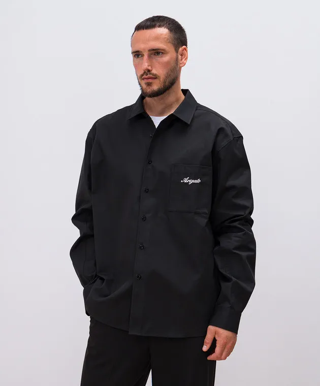 Axel Arigato A black shirt with an embroidered logo