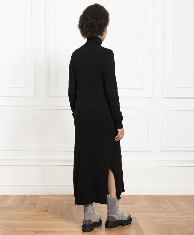 Babe Pay Pls Black cashmere dress