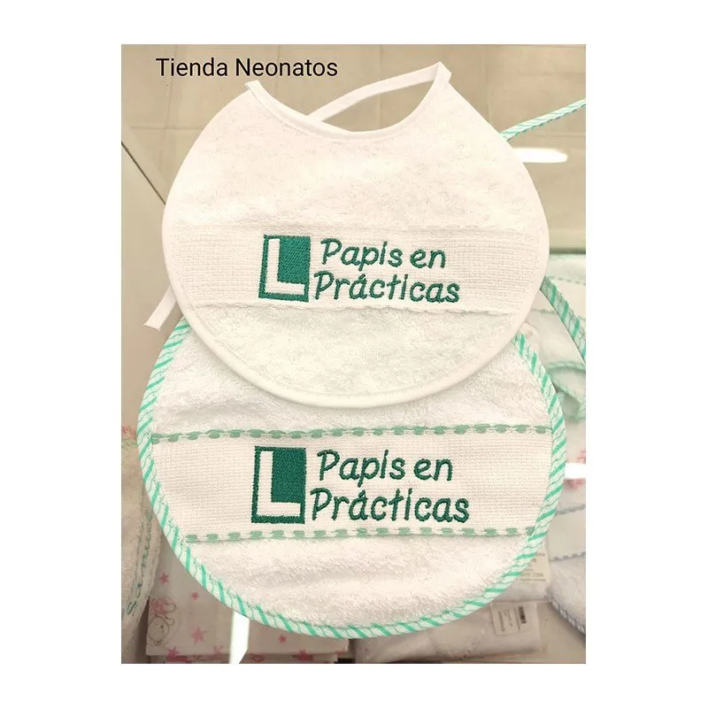 Baberos bebé Papis en Prácticas