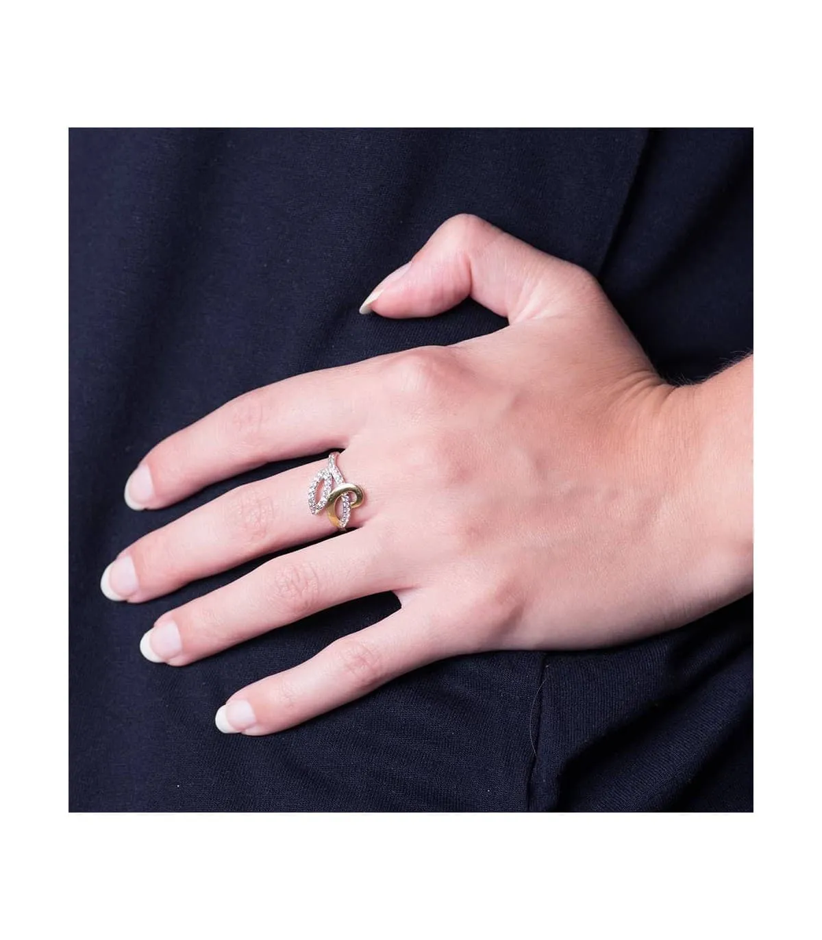 Bague bicolore Coral 9 Carats