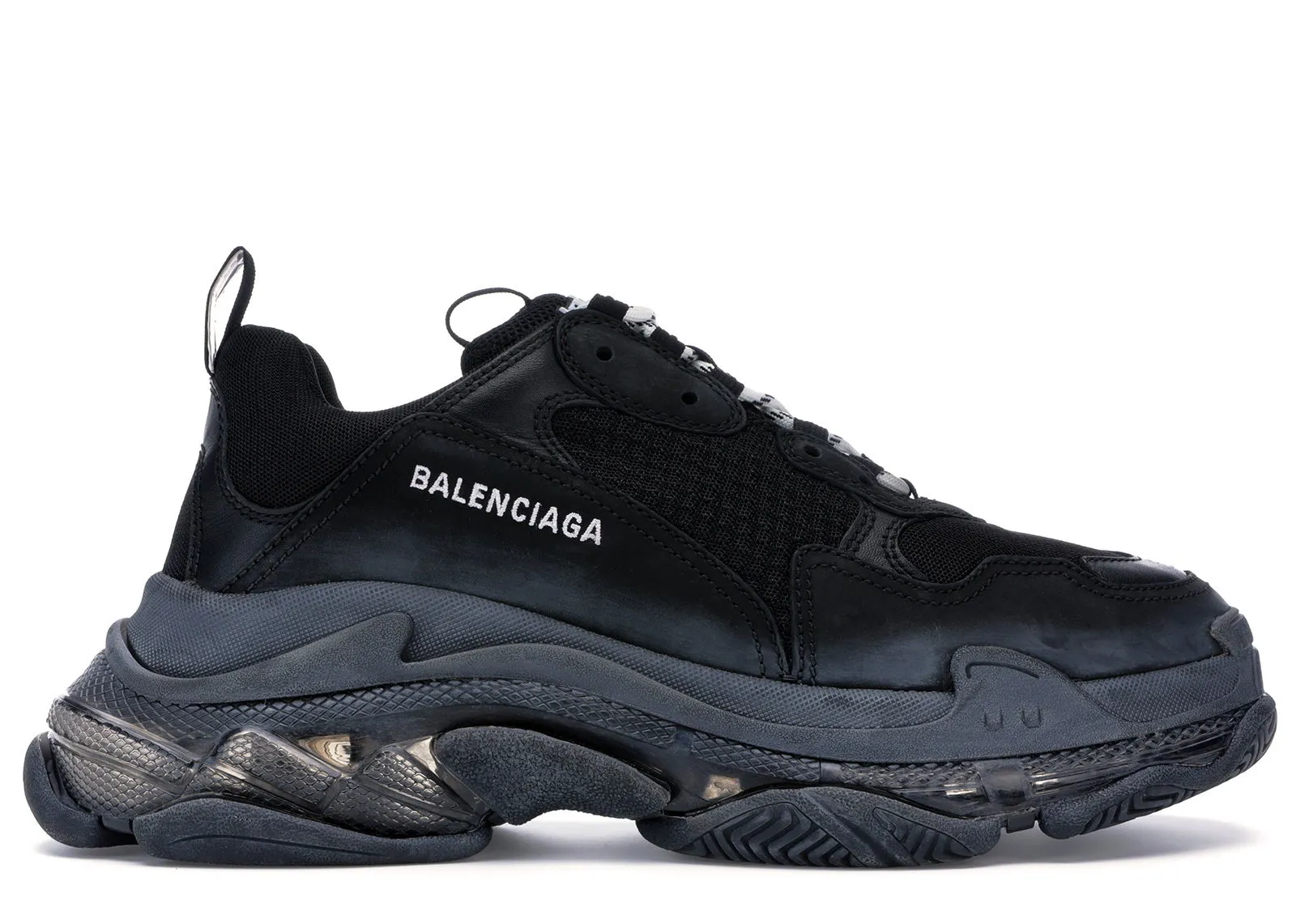 Balenciaga Triple S Clear Sole Black