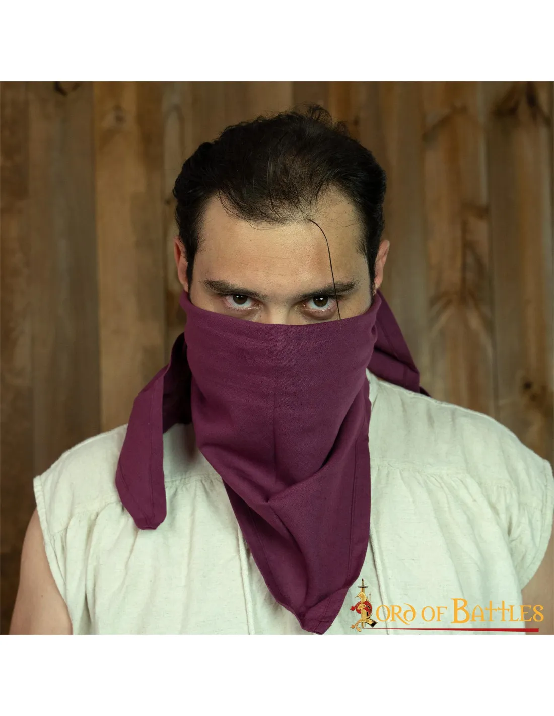 Bandana pirata algodón burdeos