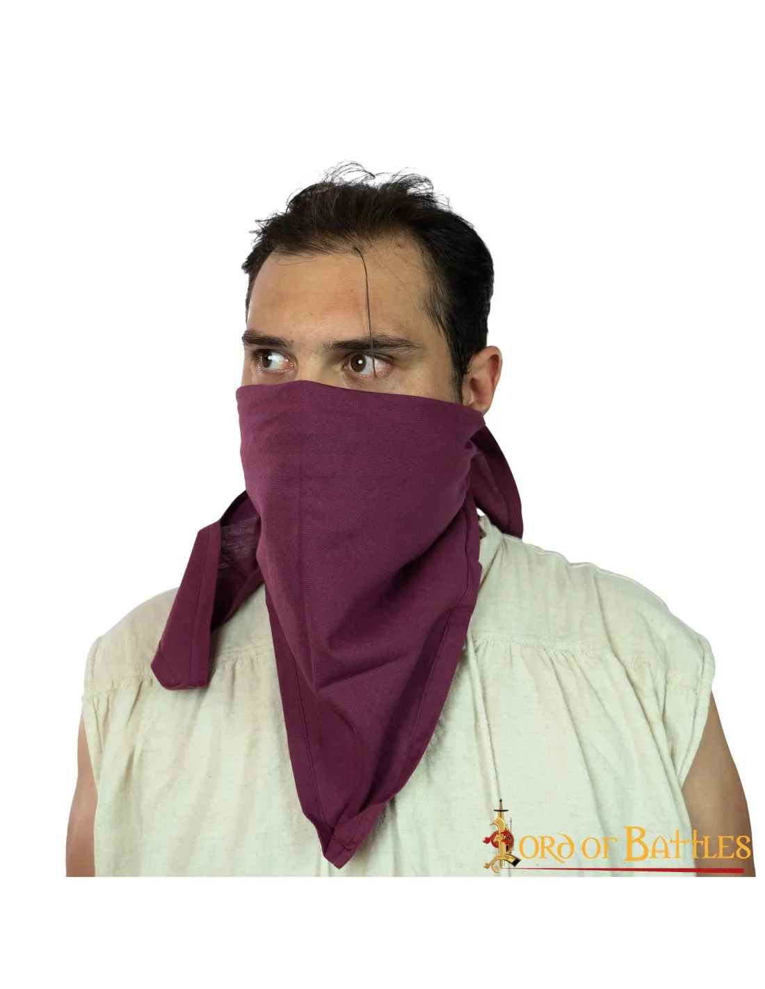 Bandana pirata algodón burdeos