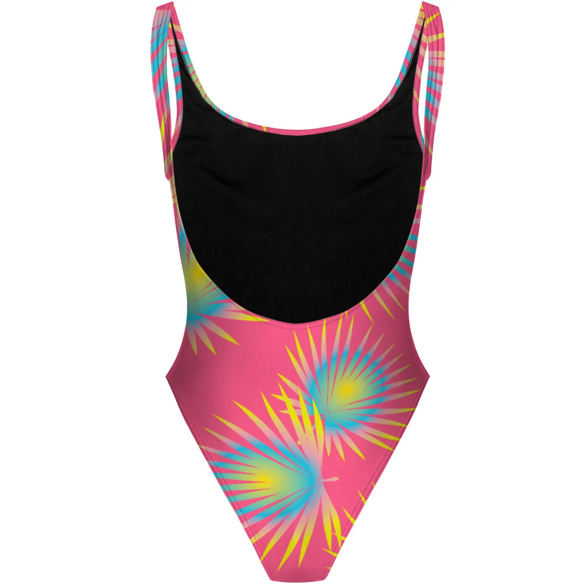BAY PINK  HIGH HIP ONE PIECE SWIMSUIT