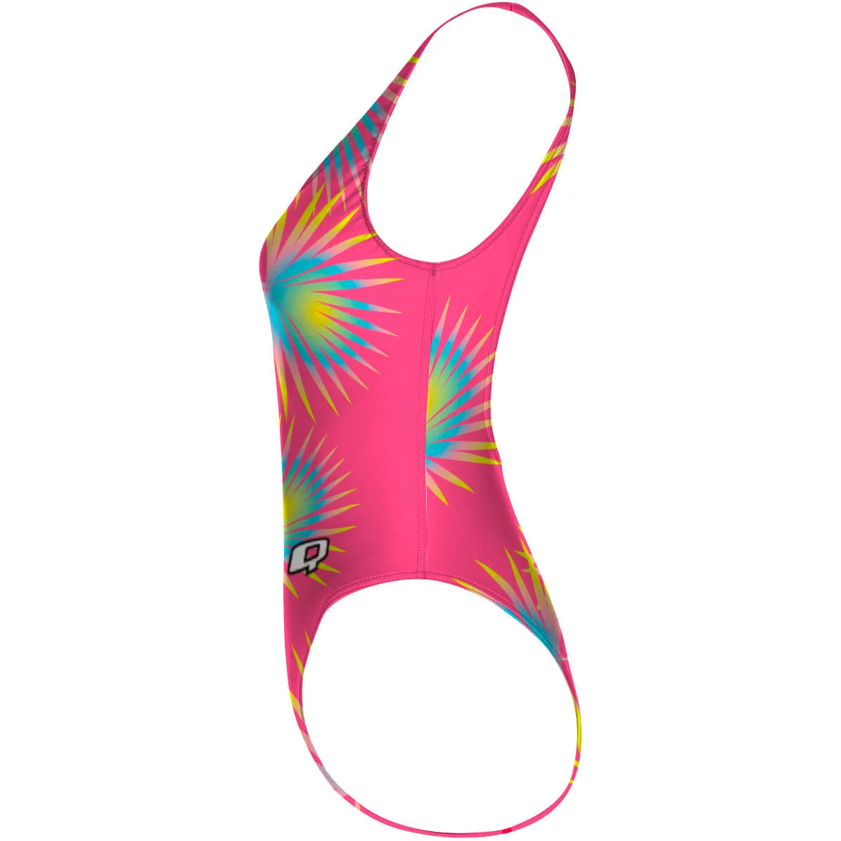 BAY PINK  HIGH HIP ONE PIECE SWIMSUIT