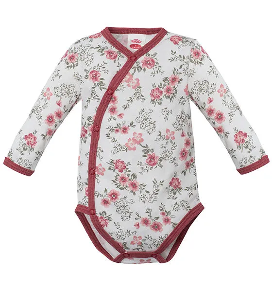 Body cruzado de niña estampado de flores colección Roses