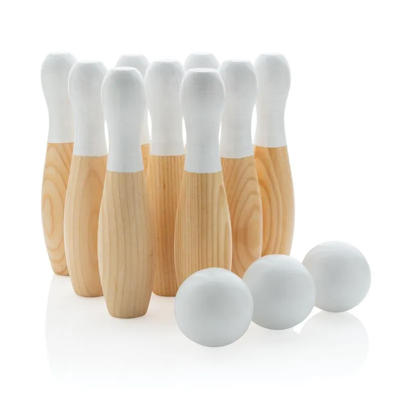 Bolos de madera promocional Plux