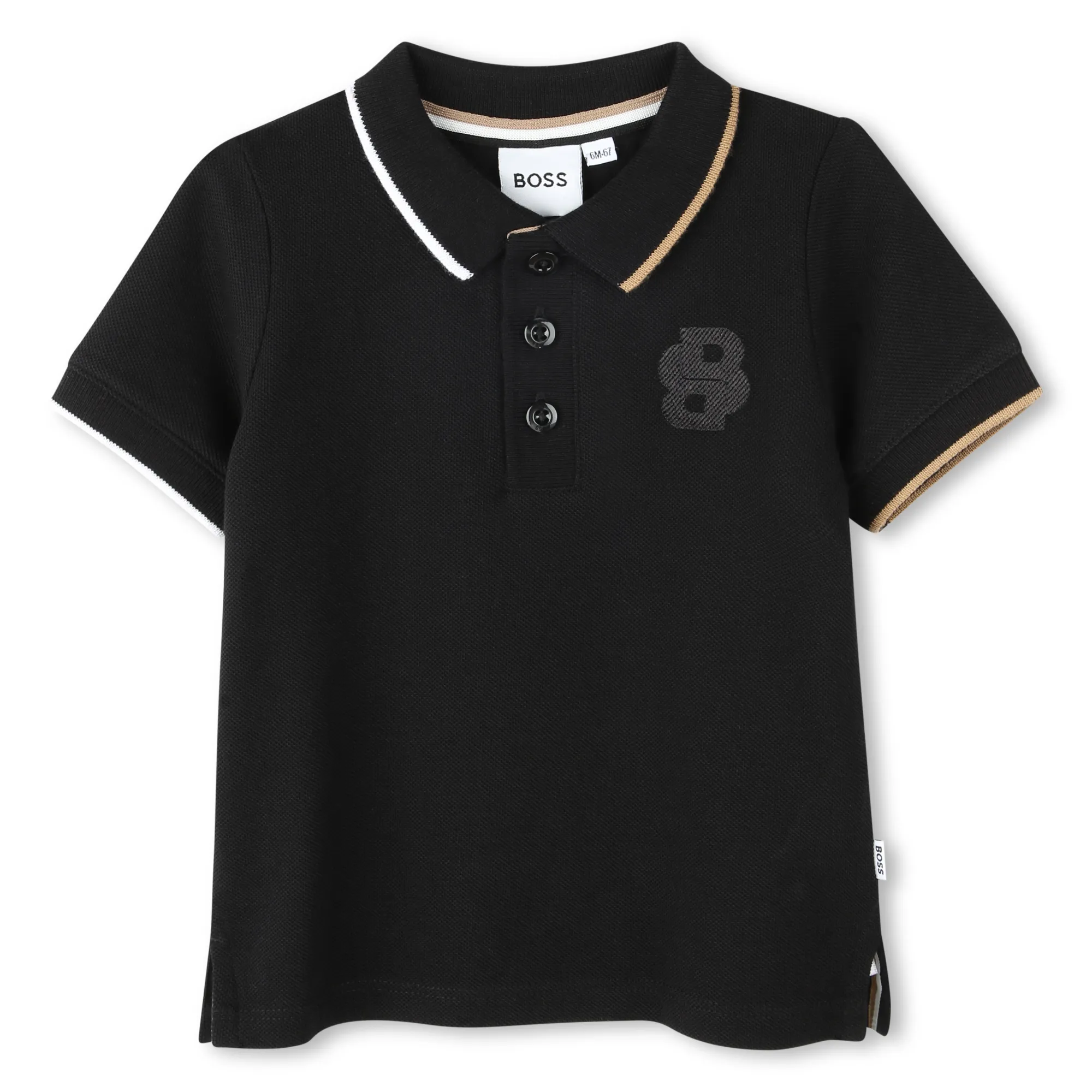 BOSS Polo de algodón de rayas