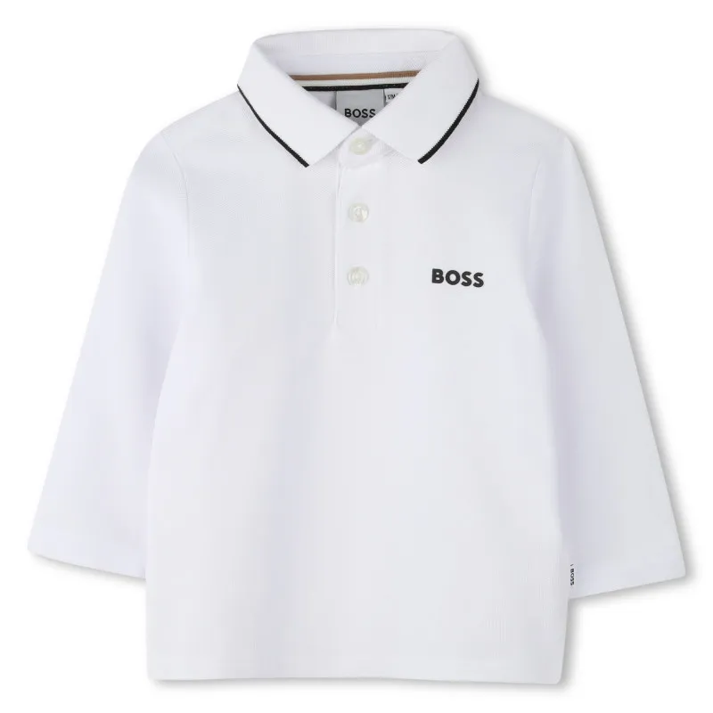 BOSS Polo de piqué de algodón