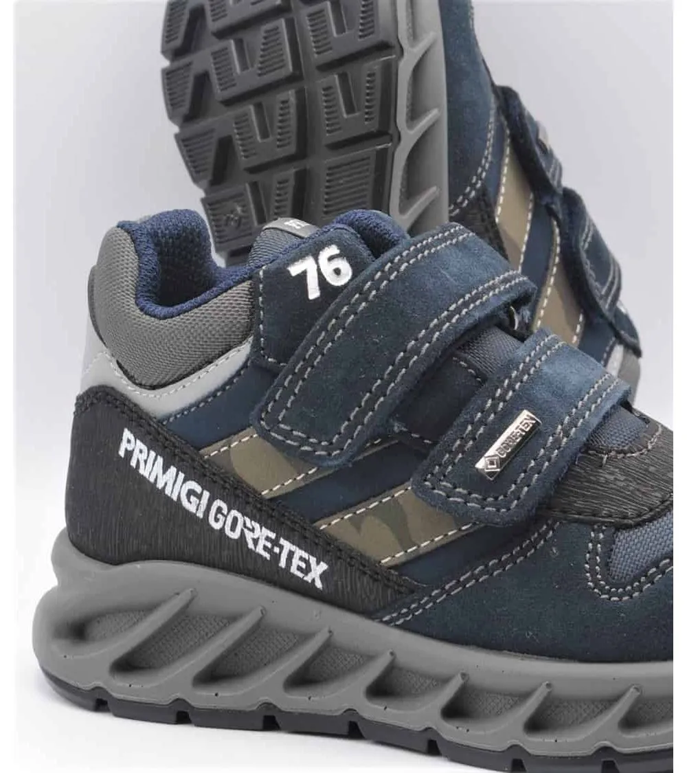 BOTÍN DEPORTIVO PRIMIGI GORETEX VELCRO AZUL MARINO