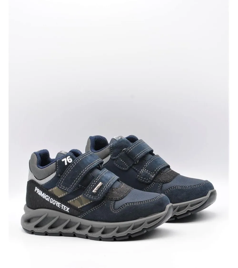 BOTÍN DEPORTIVO PRIMIGI GORETEX VELCRO AZUL MARINO
