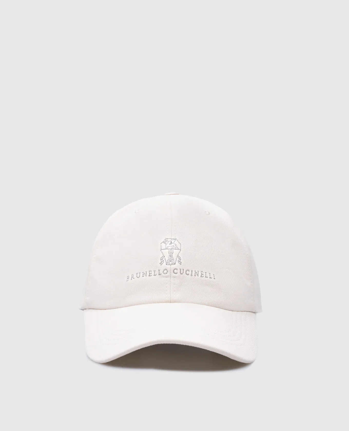 Brunello Cucinelli White cap with logo embroidery
