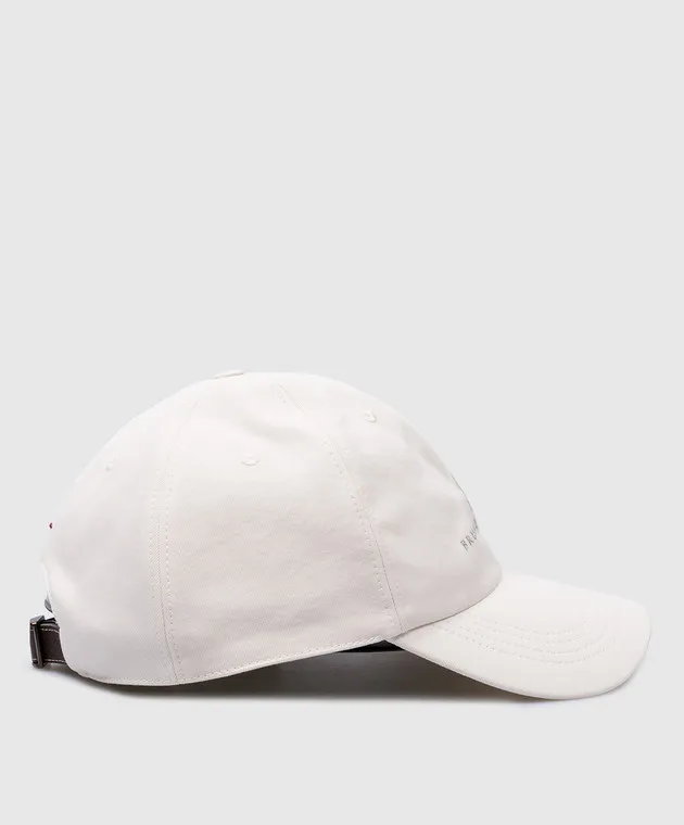 Brunello Cucinelli White cap with logo embroidery