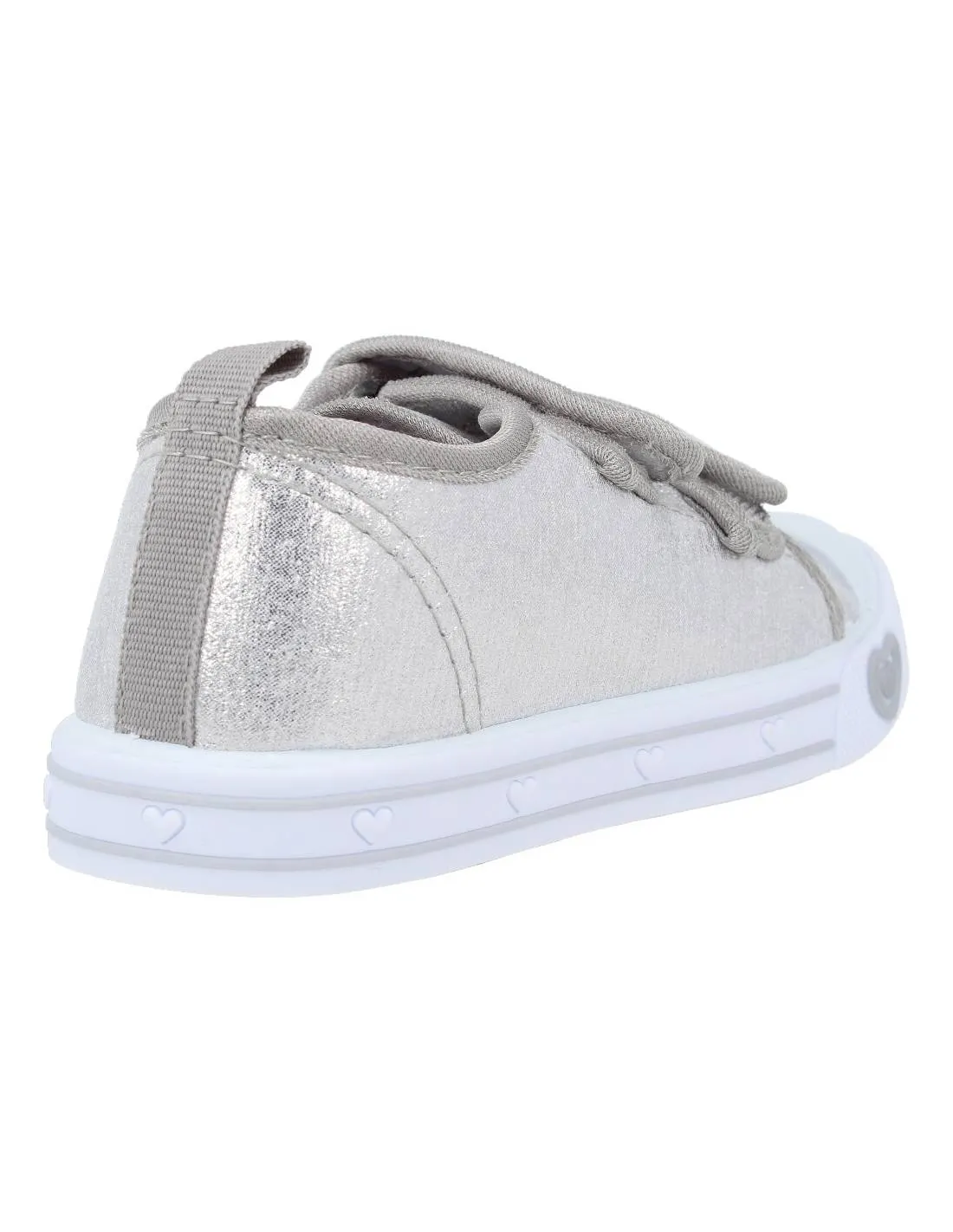 BUBBLE KIDS  DEPORTIVA LONA VELCRO PLATA