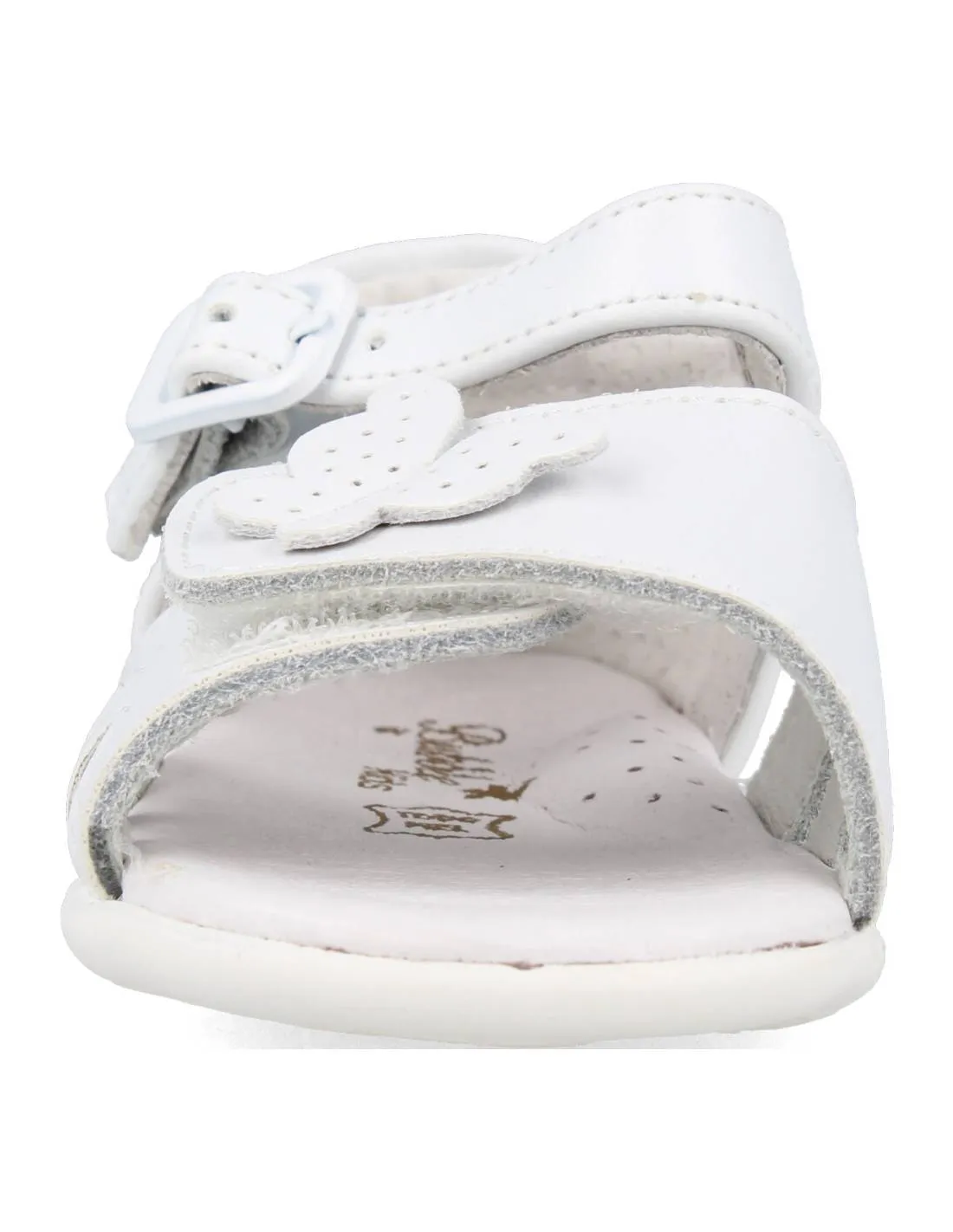 BUBBLE KIDS  SANDALIA NIñA PIEL BLANCA MARIPOSA
