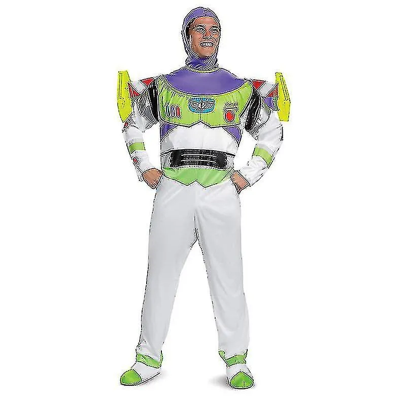Buzz Lightyear Traje de Halloween Traje Cosplay Disfraces Fiesta Mono Ajustado Niños Niños Ropa Adulta