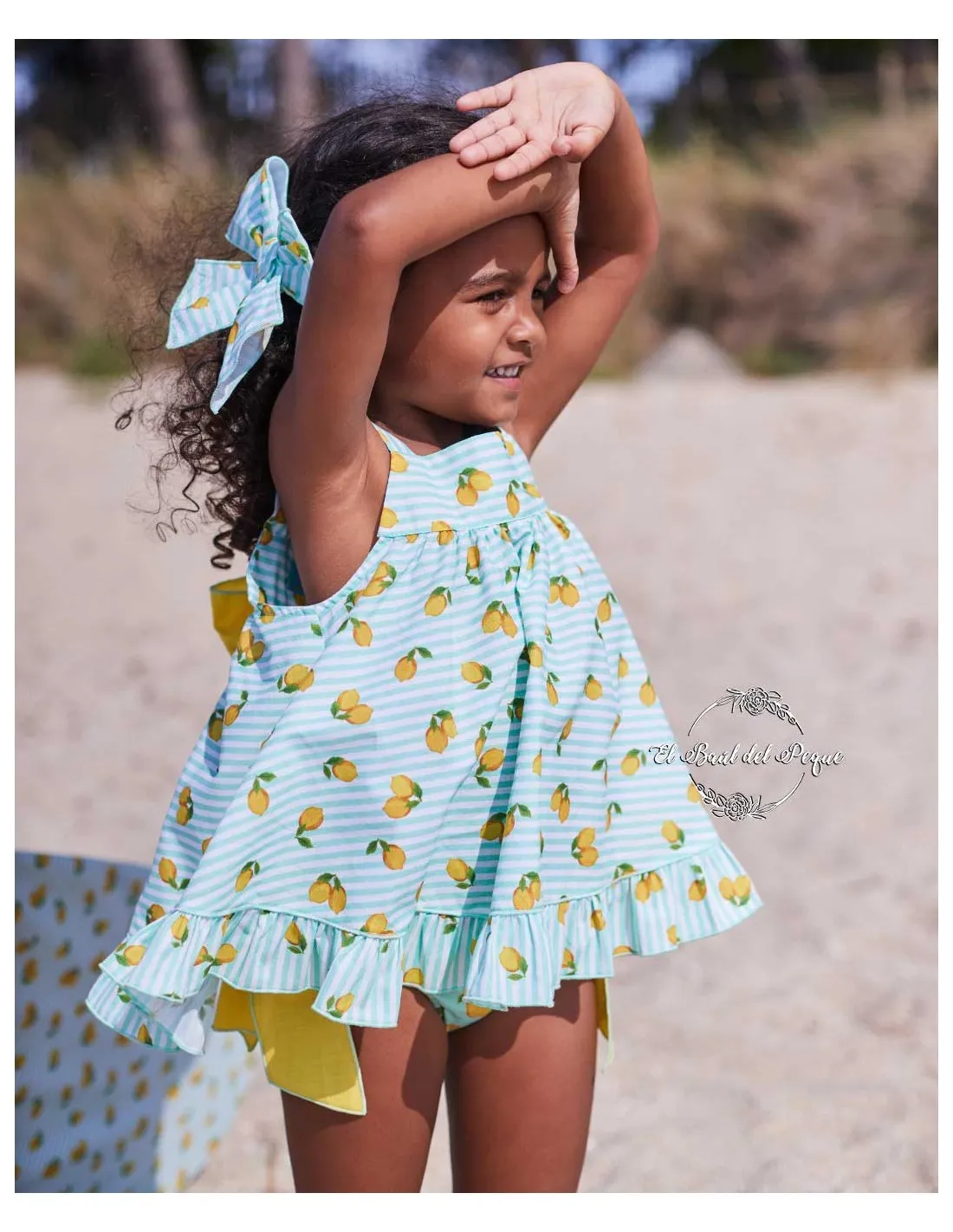 Caftán Niña Limones La Martinica Familia Lemon Pie