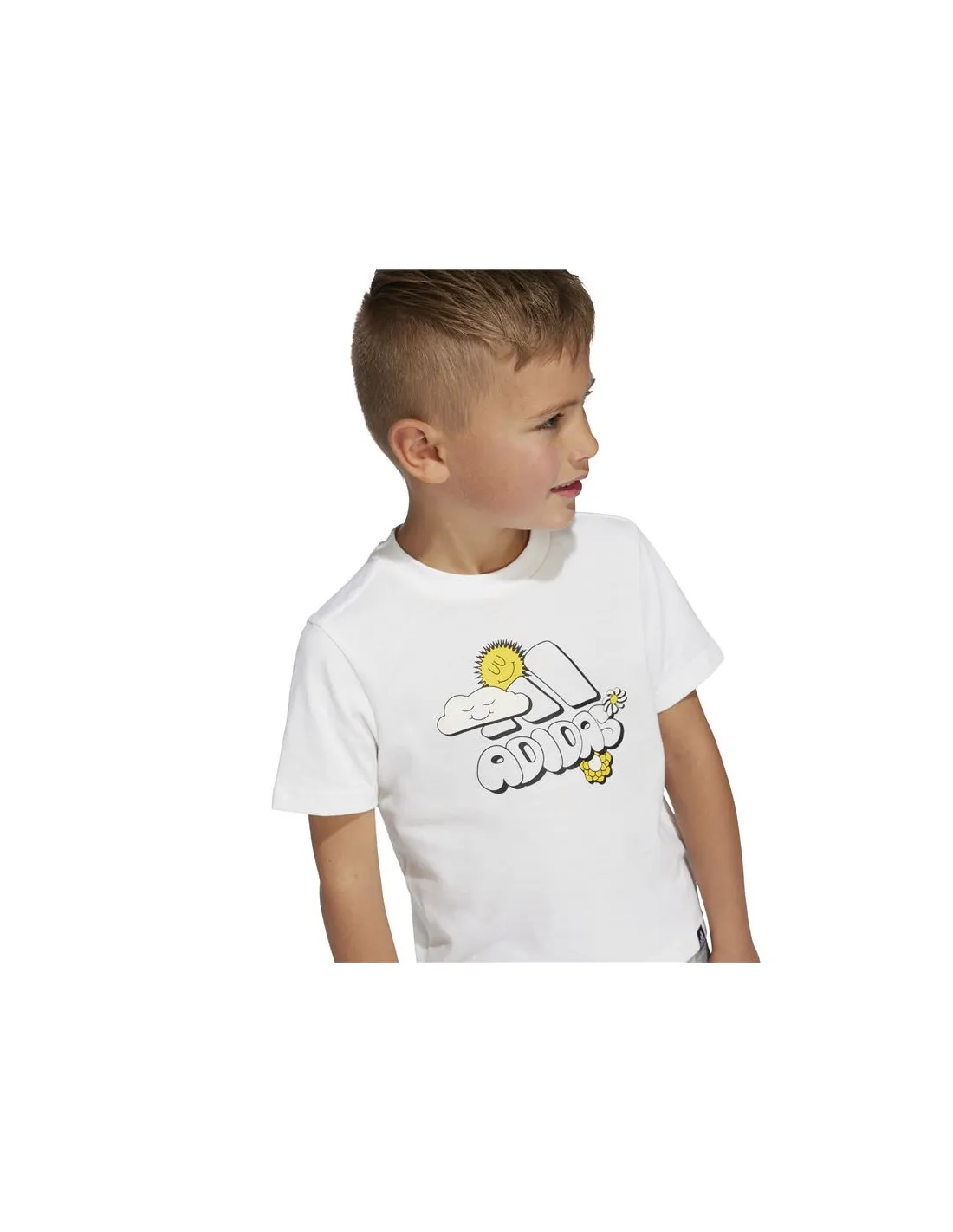 Camiseta adidas Fun Graphic Little Infantil Blanco
