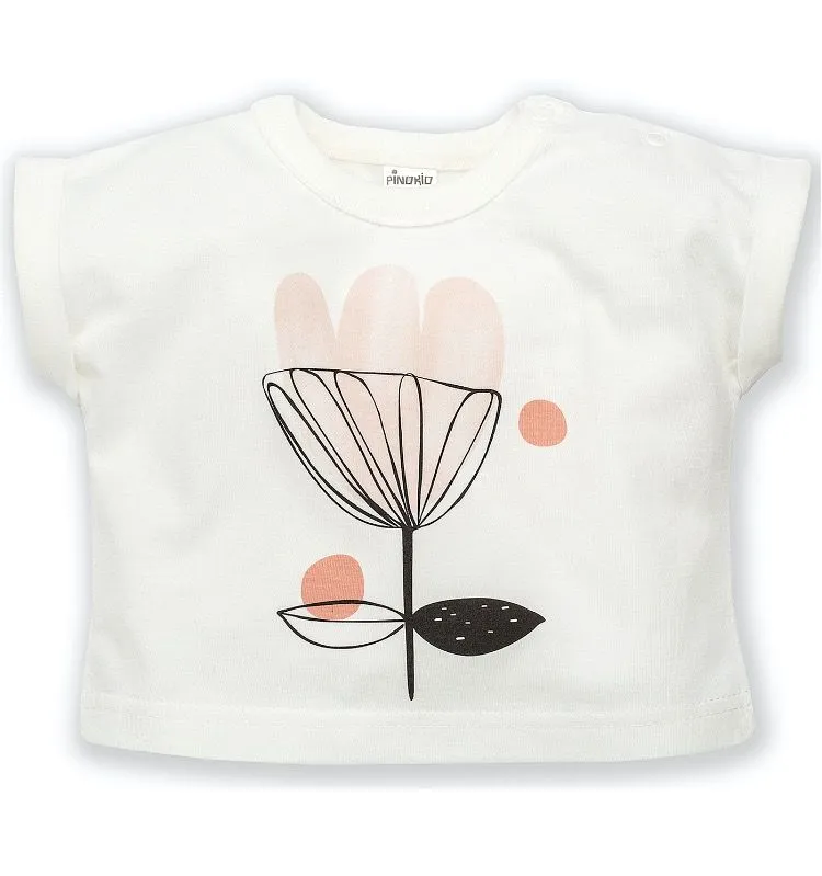 Camiseta corta para niña colección Tiny Flowers